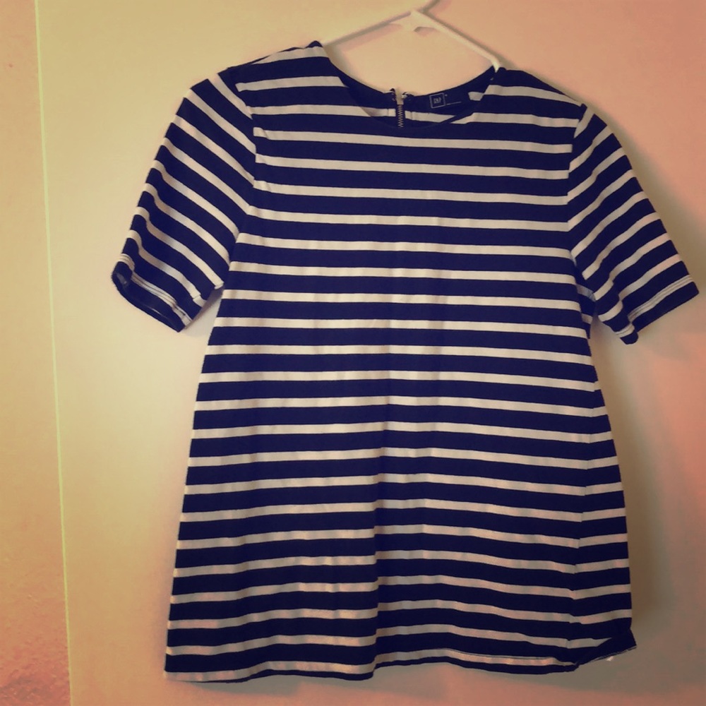 Navy and White Striped Shirt